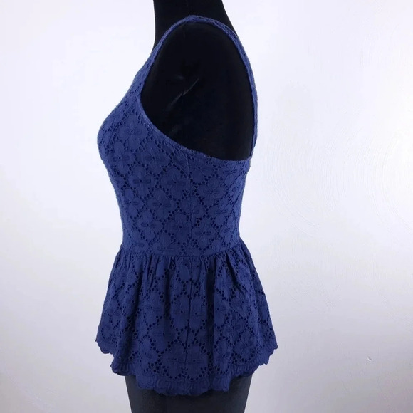 Lilly Pulitzer Navy Ashton Eyelet Tank Top - Picture 2 of 11